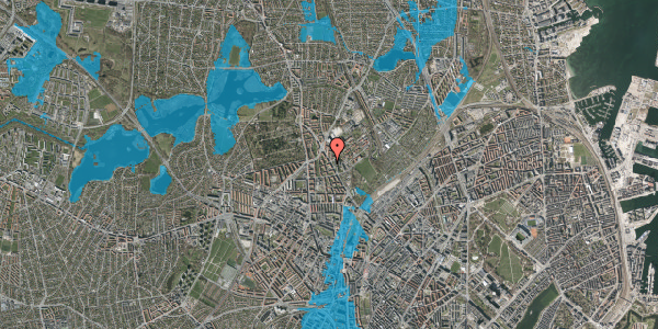 Oversvømmelsesrisiko fra vandløb på Tårnblæservej 1, 3. tv, 2400 København NV