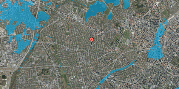 Oversvømmelsesrisiko fra vandløb på Tårnholmsvej 1, 2700 Brønshøj