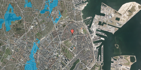 Oversvømmelsesrisiko fra vandløb på Tåsingegade 29, 4. 311, 2100 København Ø