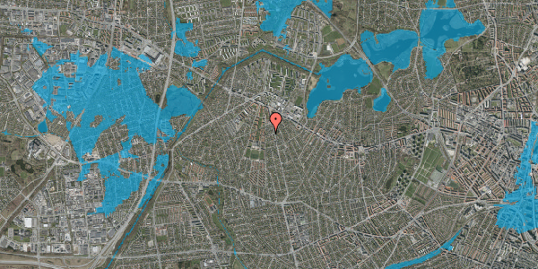 Oversvømmelsesrisiko fra vandløb på Tåstrupvej 6B, 2700 Brønshøj