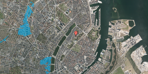 Oversvømmelsesrisiko fra vandløb på Upsalagade 3, st. 2, 2100 København Ø