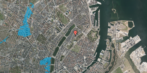 Oversvømmelsesrisiko fra vandløb på Upsalagade 9, 3. th, 2100 København Ø