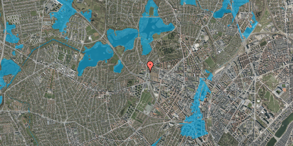 Oversvømmelsesrisiko fra vandløb på Utterslevgård 7, st. th, 2400 København NV