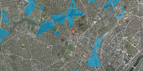 Oversvømmelsesrisiko fra vandløb på Utterslevgård 13, 2. th, 2400 København NV