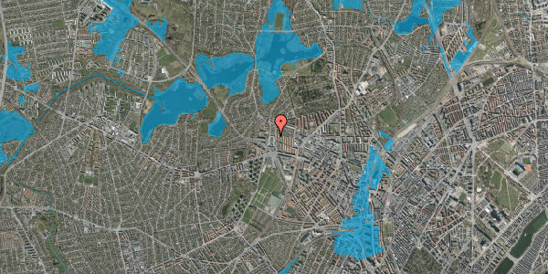 Oversvømmelsesrisiko fra vandløb på Utterslevgård 14, 1. tv, 2400 København NV