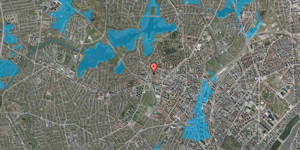 Oversvømmelsesrisiko fra vandløb på Utterslevgård 16, st. th, 2400 København NV