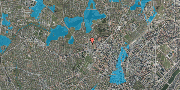 Oversvømmelsesrisiko fra vandløb på Utterslevgård 17, 1. th, 2400 København NV
