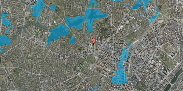 Oversvømmelsesrisiko fra vandløb på Utterslevgård 19, 1. tv, 2400 København NV