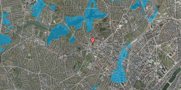Oversvømmelsesrisiko fra vandløb på Utterslevgård 20, 2. 10, 2400 København NV