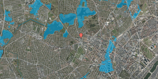 Oversvømmelsesrisiko fra vandløb på Utterslevvej 13B, 1. tv, 2400 København NV