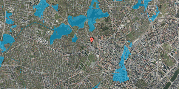 Oversvømmelsesrisiko fra vandløb på Utterslevvej 13C, 1. tv, 2400 København NV