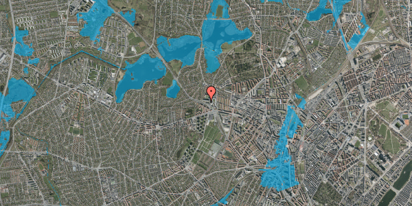Oversvømmelsesrisiko fra vandløb på Utterslevvej 13F, 3. tv, 2400 København NV