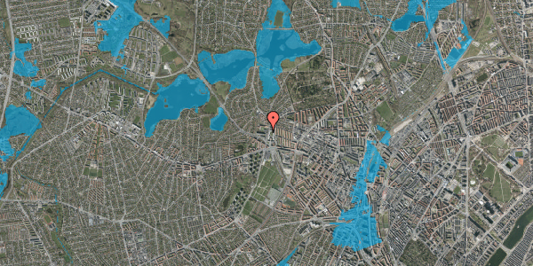 Oversvømmelsesrisiko fra vandløb på Utterslevvej 15B, st. 2, 2400 København NV