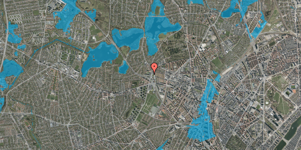 Oversvømmelsesrisiko fra vandløb på Utterslevvej 15B, 2. 7, 2400 København NV