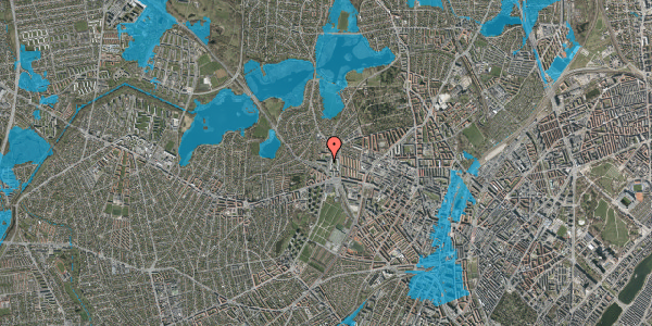 Oversvømmelsesrisiko fra vandløb på Utterslevvej 17A, 7. tv, 2400 København NV