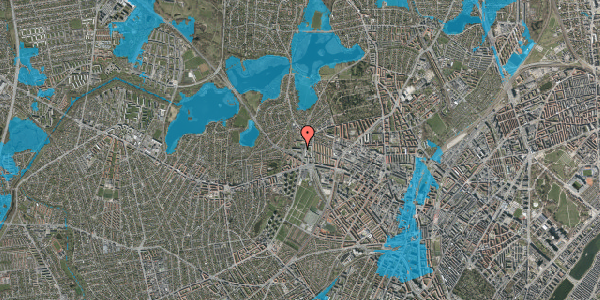 Oversvømmelsesrisiko fra vandløb på Utterslevvej 17B, st. tv, 2400 København NV