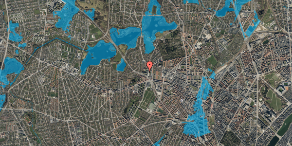 Oversvømmelsesrisiko fra vandløb på Utterslevvej 17B, 7. tv, 2400 København NV