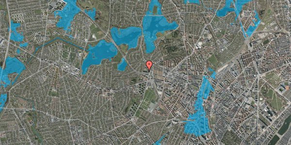Oversvømmelsesrisiko fra vandløb på Utterslevvej 17E, 1. th, 2400 København NV