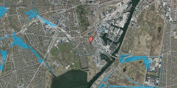 Oversvømmelsesrisiko fra vandløb på Wagnersvej 5D, 3. tv, 2450 København SV