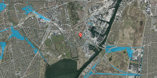 Oversvømmelsesrisiko fra vandløb på Wagnersvej 9D, 1. th, 2450 København SV