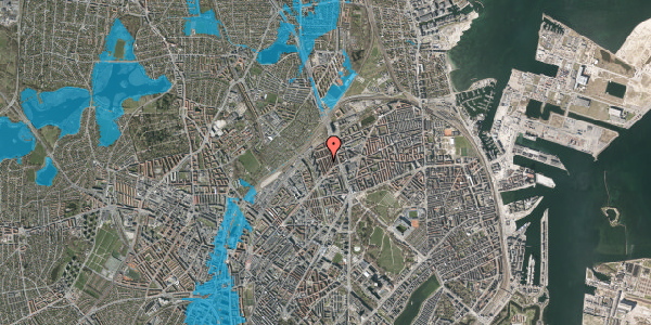 Oversvømmelsesrisiko fra vandløb på Valdemar Holmers Gade 31, 2100 København Ø
