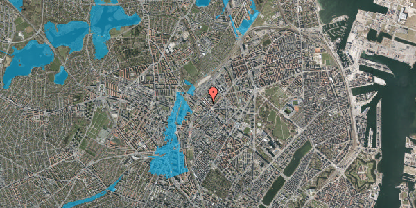 Oversvømmelsesrisiko fra vandløb på Valkyriegade 9, 3. tv, 2200 København N