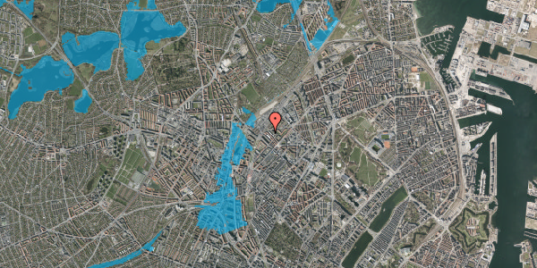 Oversvømmelsesrisiko fra vandløb på Valkyriegade 25, 3. th, 2200 København N