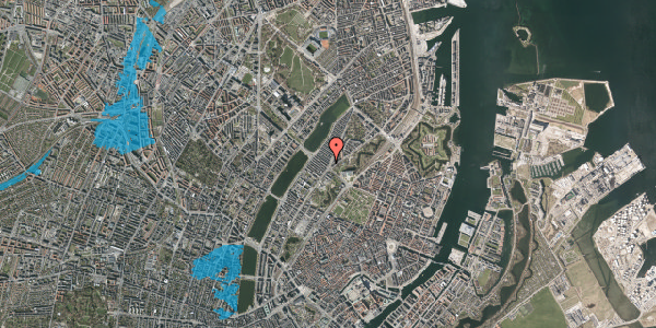 Oversvømmelsesrisiko fra vandløb på Webersgade 1, 1. tv, 2100 København Ø