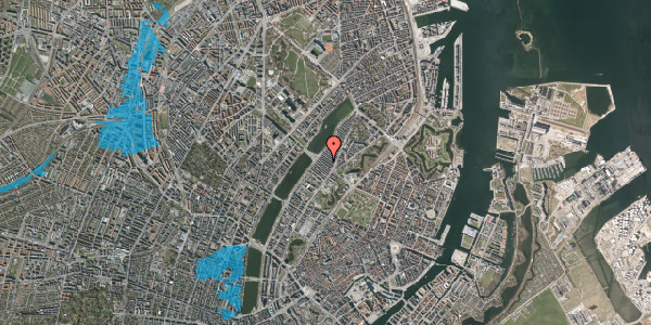 Oversvømmelsesrisiko fra vandløb på Webersgade 11, 1. th, 2100 København Ø