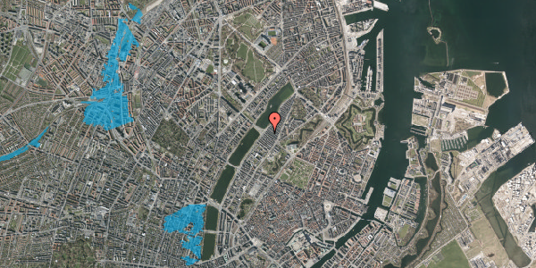 Oversvømmelsesrisiko fra vandløb på Webersgade 17, 3. tv, 2100 København Ø