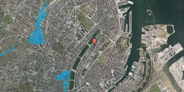 Oversvømmelsesrisiko fra vandløb på Webersgade 52, 2100 København Ø
