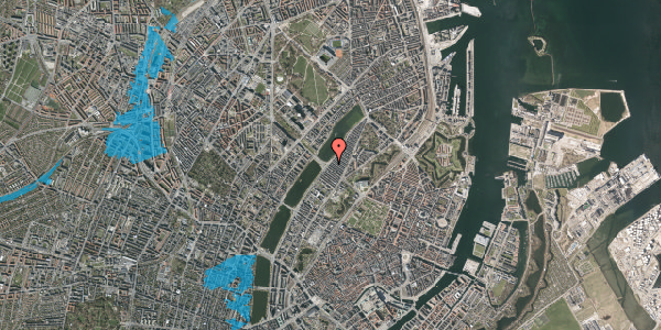 Oversvømmelsesrisiko fra vandløb på Webersgade 60, 1. , 2100 København Ø