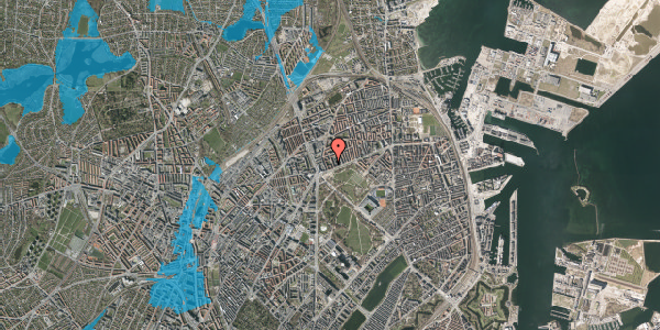 Oversvømmelsesrisiko fra vandløb på Ved Klosteret 5, 2. th, 2100 København Ø