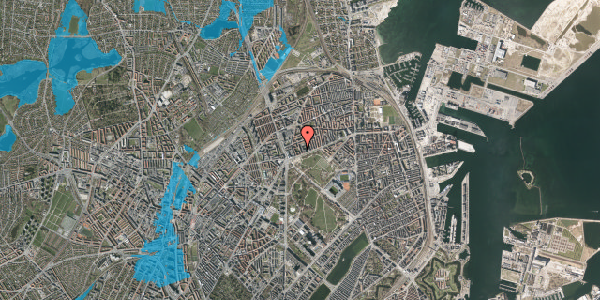 Oversvømmelsesrisiko fra vandløb på Ved Klosteret 6, 3. tv, 2100 København Ø