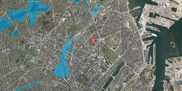 Oversvømmelsesrisiko fra vandløb på Vermundsgade 8, st. th, 2100 København Ø