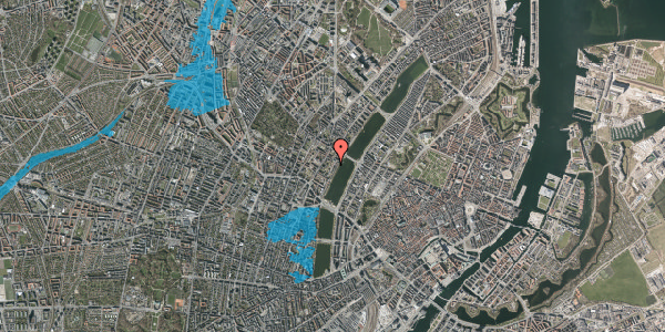 Oversvømmelsesrisiko fra vandløb på Wesselsgade 10, 5. th, 2200 København N