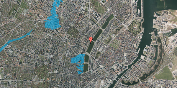 Oversvømmelsesrisiko fra vandløb på Wesselsgade 13, st. tv, 2200 København N