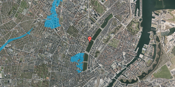 Oversvømmelsesrisiko fra vandløb på Wesselsgade 15A, st. , 2200 København N