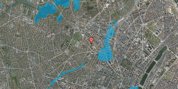 Oversvømmelsesrisiko fra vandløb på Vestergårdsvej 7, st. tv, 2400 København NV