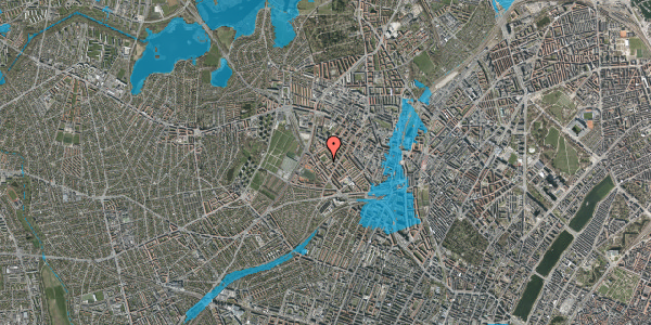 Oversvømmelsesrisiko fra vandløb på Vestergårdsvej 20B, 2. th, 2400 København NV