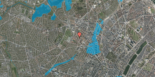 Oversvømmelsesrisiko fra vandløb på Vestergårdsvej 27, 2. tv, 2400 København NV