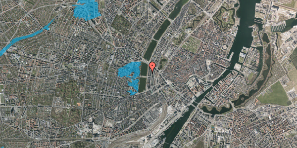 Oversvømmelsesrisiko fra vandløb på Vester Søgade 48, 2. tv, 1601 København V