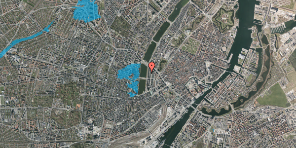 Oversvømmelsesrisiko fra vandløb på Vester Søgade 54, 1. tv, 1601 København V