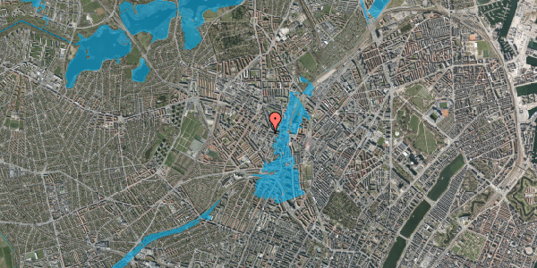 Oversvømmelsesrisiko fra vandløb på Vibevej 3, 1. th, 2400 København NV
