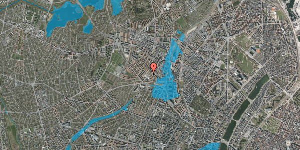 Oversvømmelsesrisiko fra vandløb på Vibevej 42, 1. , 2400 København NV