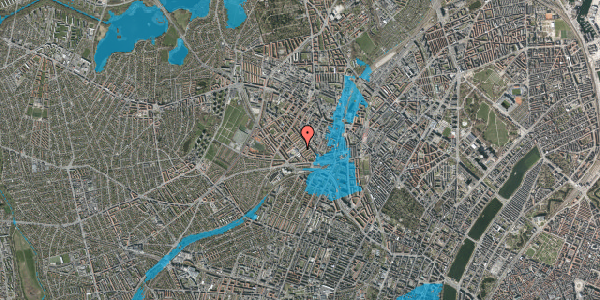 Oversvømmelsesrisiko fra vandløb på Vibevej 48, st. th, 2400 København NV
