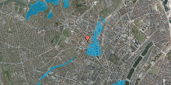 Oversvømmelsesrisiko fra vandløb på Vibevej 59, 2. tv, 2400 København NV
