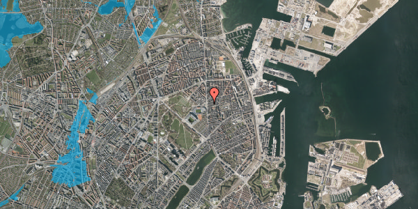 Oversvømmelsesrisiko fra vandløb på Viborggade 3, 4. tv, 2100 København Ø