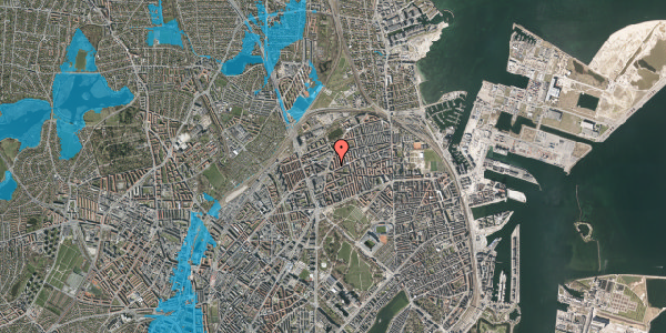 Oversvømmelsesrisiko fra vandløb på Victor Bendix Gade 5, 2. th, 2100 København Ø