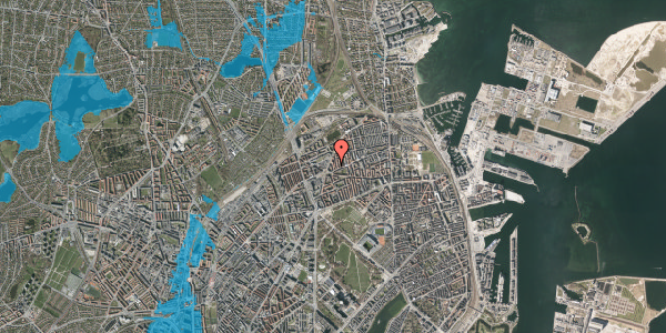 Oversvømmelsesrisiko fra vandløb på Victor Bendix Gade 8, 4. th, 2100 København Ø